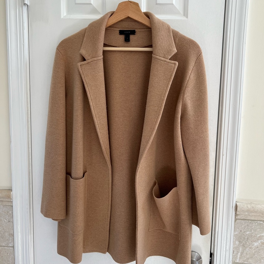 J. Crew Tan Sweater Blazer